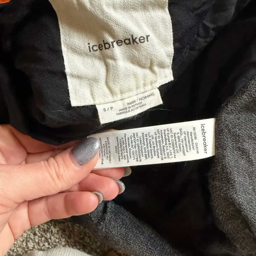 Icebreaker MerinoLoft Wool Vest Black Jet Heather Mens Small
